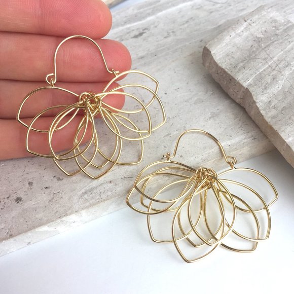 NEW~ Anthropologie Floral Pop-Up Post Earrings - Picture 4 of 6